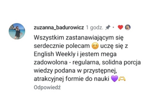 Efekty kursantów English Weekly
